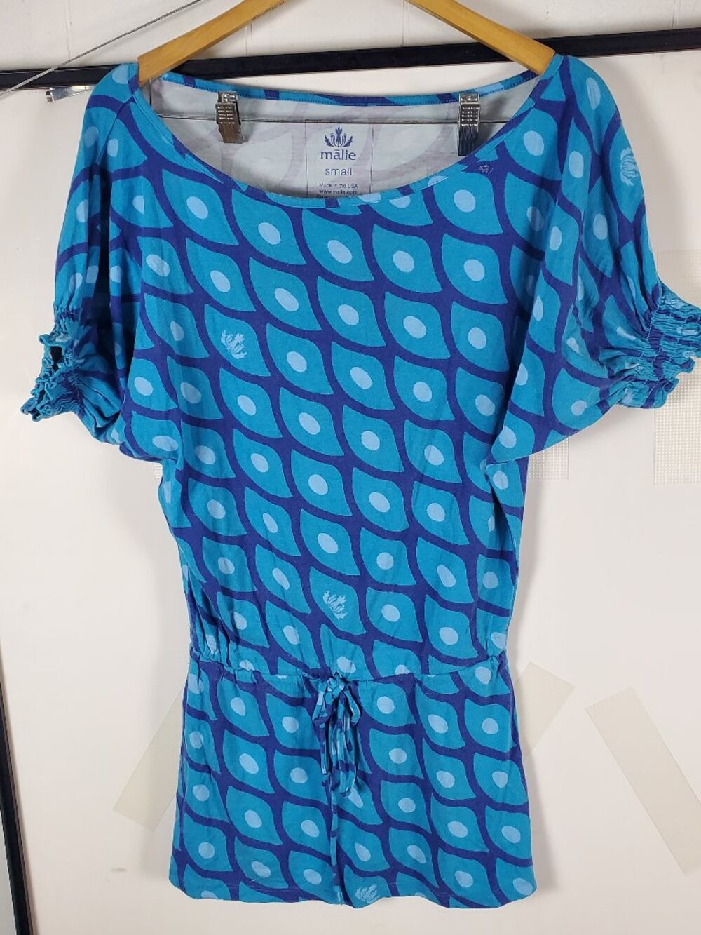 Malie Blue Patterned Dress Small